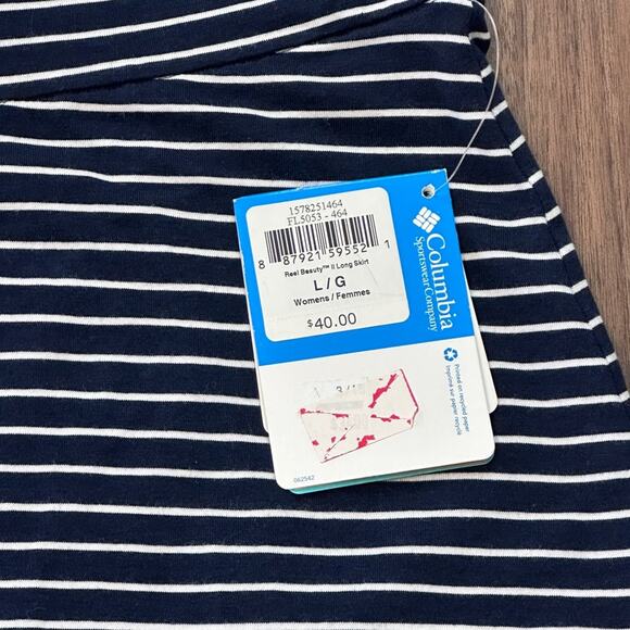 Columbia High Low Skirt Womens Large Blue White NWT Outdoor Casual - Picture 6 of 7